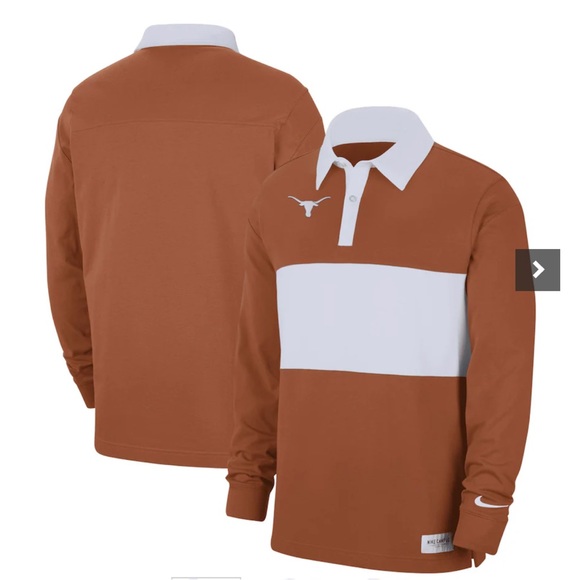 Nike Other - Texas Longhorns Nike Striped Long Sleeve Polo - Texas Orange